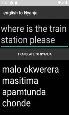 english to Nyanja translator android App screenshot 0