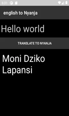 english to Nyanja translator android App screenshot 3